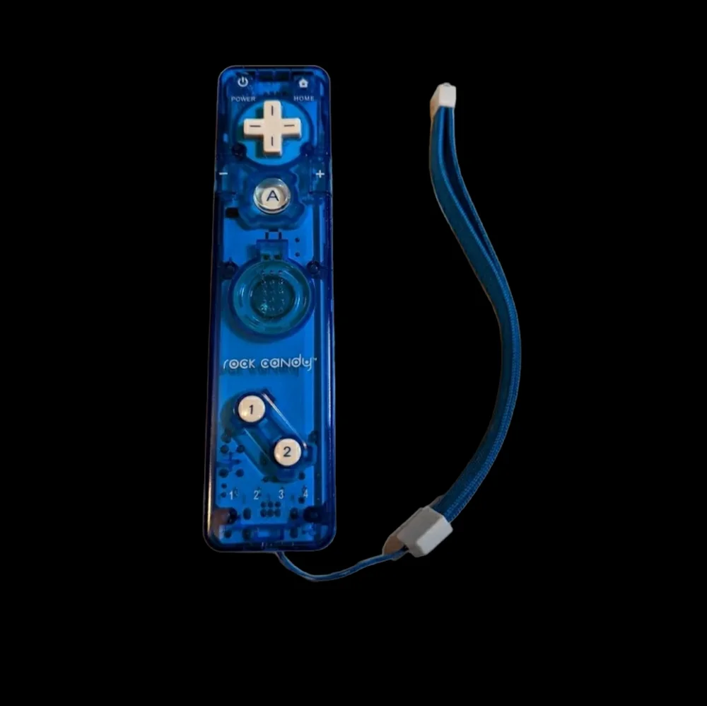 Rock Candy Wii Controller (Blue) w/Nunchuk & Strap